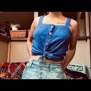 Maeve button up tank top